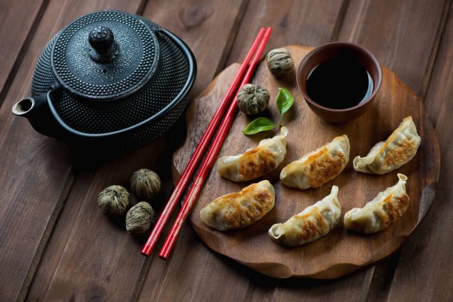 Delicious dumplings enjoyed at Sunday lunch Bella Vista