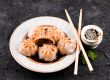 Bowl of dumplings ready to eat with proper dining etiquette