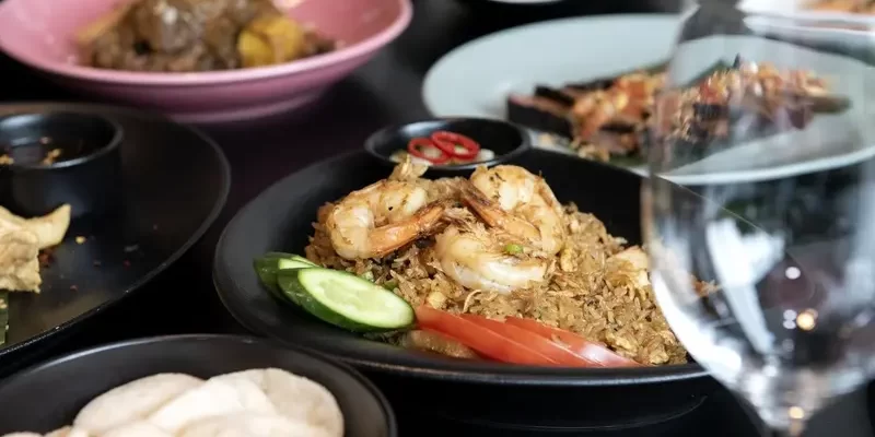 Bella Vista takeaway A table of premium Asian takeaway dishes including prawn fried rice from My Bella Asian, a local Bella Vista restaurant